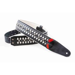 RightOn! Armour White Guitar Strap